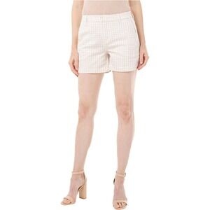 Liverpool Los Angeles‎ Plaid Trouser Shorts Dusty Coral Check Womens Size 8